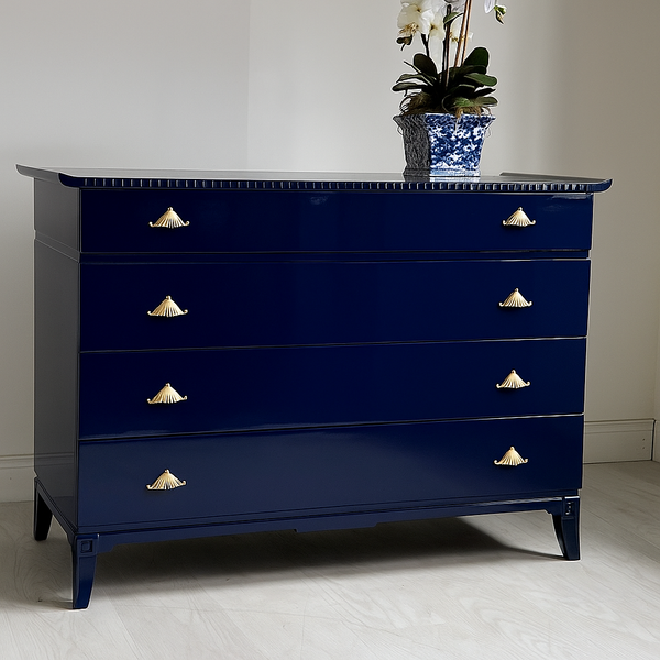 Vintage Rway Furniture Pagoda Regency Style 8 Drawer Dresser Available for Custom Lacquer - Hibiscus House
