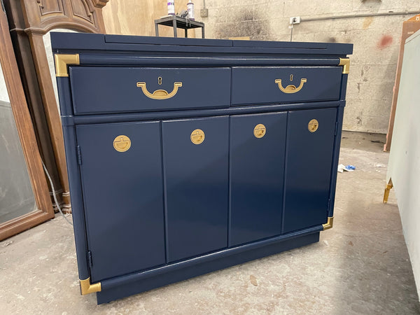 Vintage Drexel Accolade Campaign Style Server Available for Custom Lacquer! - Hibiscus House