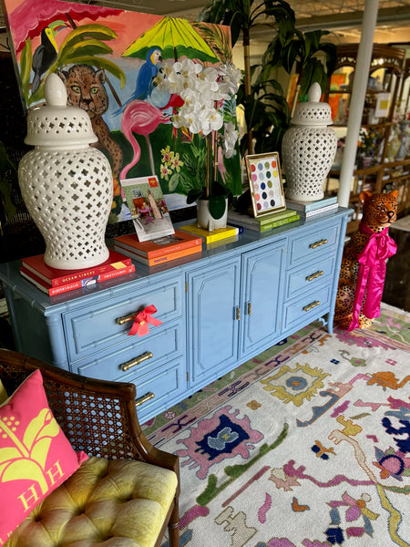 Vintage Dixie Aloha Faux Bamboo Credenza Available to Customize!