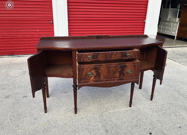 Antique Traditional Style Flame Mahogany Sideboard Buffet Available & Ready to Ship! - Hibiscus House