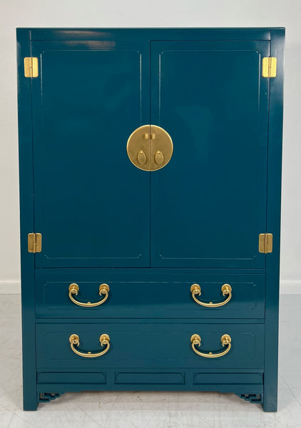 Vintage Chinoiserie Style Armoire by White Furniture Company Available and Ready to Ship!