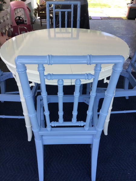 Vintage Thomasville Allegro Round Table with Four Matching Chairs Available and Ready to Ship