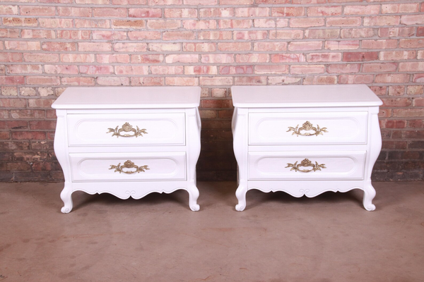 Vintage Henry Link Provincial Style Two Drawer Nightstand Pair Available for Custom Lacquer!