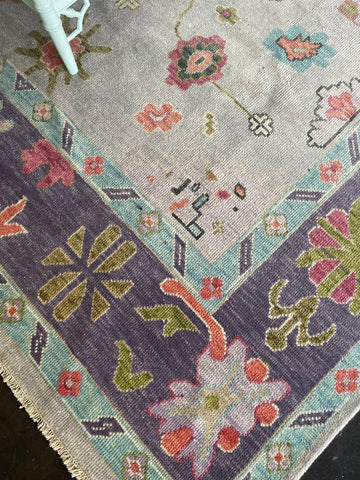 8x10 Handmade Oushak Rug - Hibiscus House