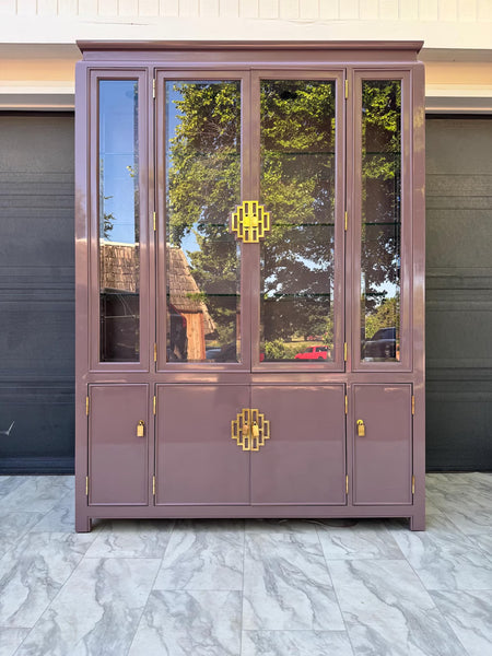 Century Furniture Sobota Regency Style Two Piece China Cabinet Available for Custom Lacquer!