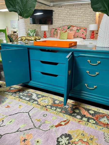 1960's Vintage Drexel Furniture Credenza Lacquered & Ready to Ship - Hibiscus House