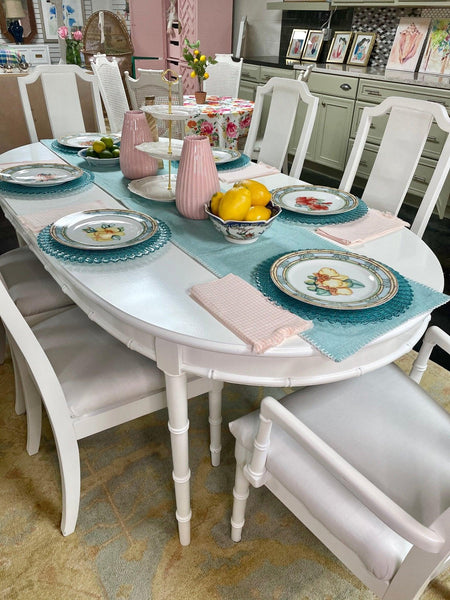 Faux Bamboo Thomasville Dining Set - Hibiscus House