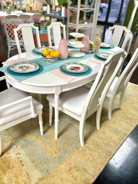 Faux Bamboo Thomasville Dining Set - Hibiscus House