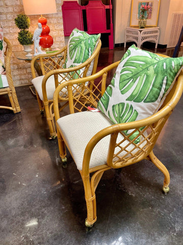 Rattan Barrell Club Swivel Chairs - Hibiscus House