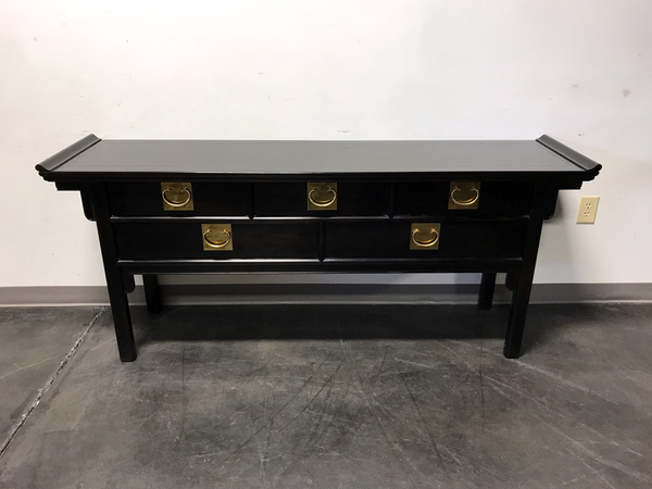 Vintage Century Furniture Pagoda 5 Drawer Console Table Available for Custom Lacquer! - Hibiscus House