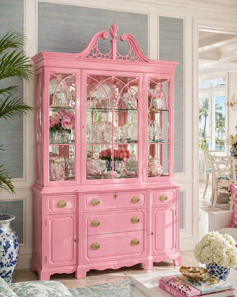 Duncan Phyfe Traditional Style China Cabinet Available For Custom Lacquer! - Hibiscus House