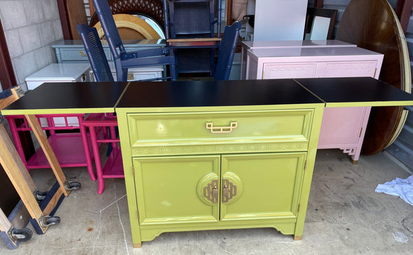 Vintage Chinoiserie Style Drexel Pop Up Server Available for Custom Lacquer! - Hibiscus House