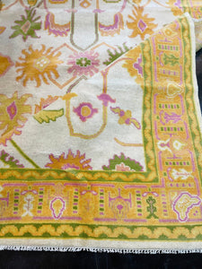 6' x 9' Tutti Frutti Rug with Orange Border - Hibiscus House