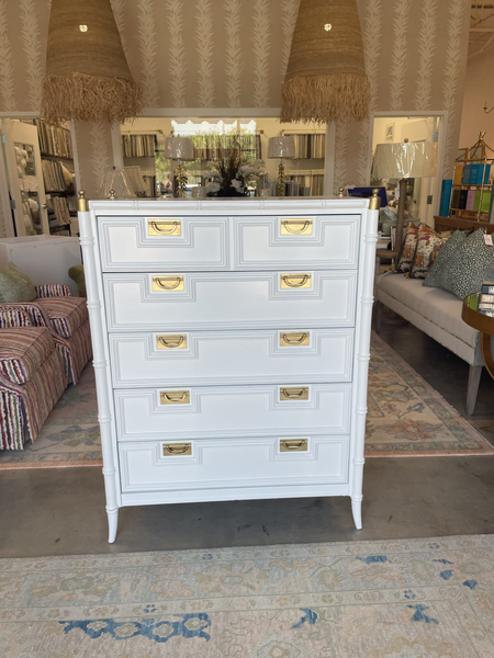 Vintage Stanley Furniture Faux Bamboo Pagoda Style Tallboy Available for Custom Lacquer!