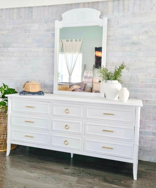 Thomasville Faux Bamboo Paoletti Collection Nine Drawer Dresser Available for Lacquer - Hibiscus House