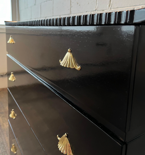 Vintage Rway Furniture Pagoda Style Tallboy Dresser Available for Custom Lacquer - Hibiscus House