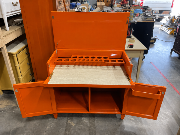 RARE Vintage Kindel Furniture Mid Century Pop Up Dry Bar Available for Custom Lacquer!