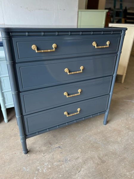 PAIR of Vintage Classic Faux Bamboo Bachelors Chest Available for Custom Lacquer!