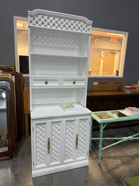 Vintage Chinoiserie Style Curio Cabinet Available for Custom Lacquer! - Hibiscus House
