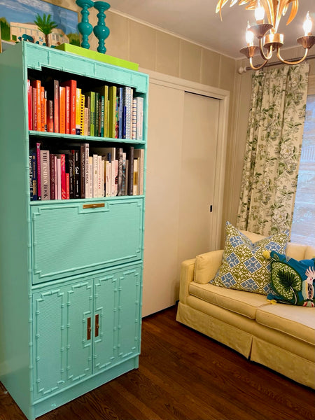 Vintage Dixie Furniture Two-Piece Bookcase with Hutch Available for Custom Lacquer!