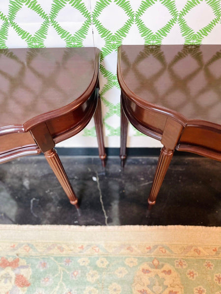 Pair of Demi lune Console Tables by The Bombay Company - Hibiscus House