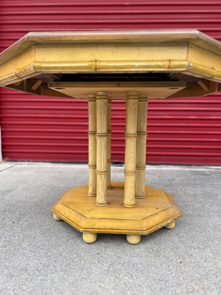 Vintage Stanley Furniture Faux Bamboo Octagonal Table Available for Custom Lacquer
