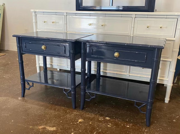 Thomasville Allegro Faux Bamboo Nightstand Pair Available for Customization!