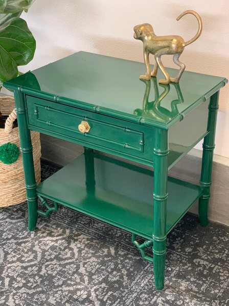 Thomasville Allegro Faux Bamboo Nightstand Pair with Fretwork Available to Customize!