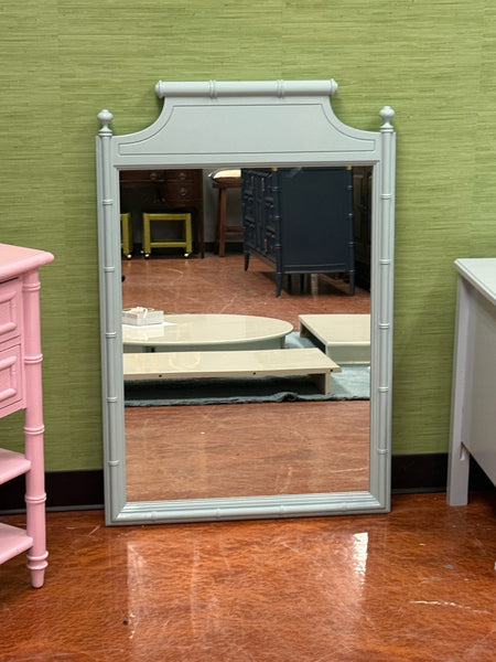 Vintage Henry Link Faux Bamboo Pagoda Accent Mirror Pair Available for Custom Lacquer!