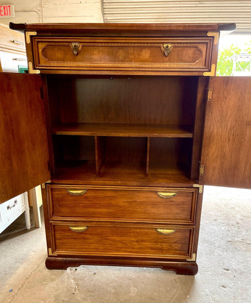 1960s Pagoda Style Chinoiserie Armoire/Cabinet Available for Lacquer - Hibiscus House