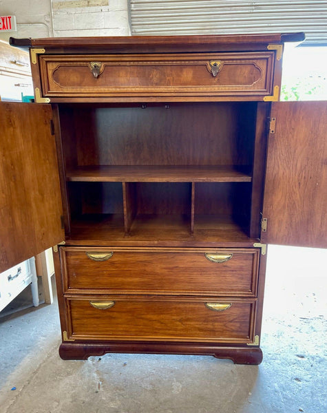 1960s Pagoda Style Chinoiserie Armoire/Cabinet Available for Lacquer - Hibiscus House