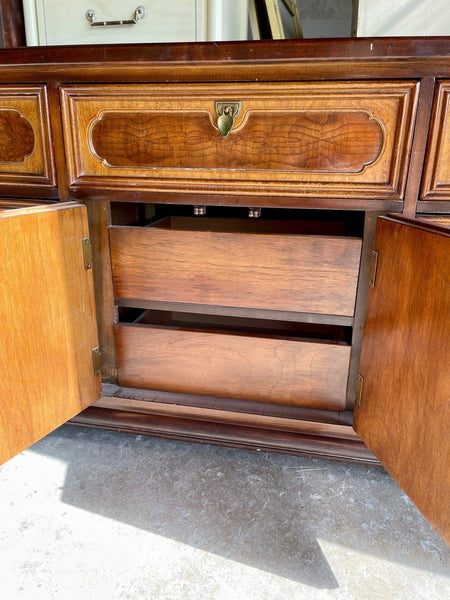 Antique Chinoiserie Regency Faux Bamboo Pagoda Style Credenza - Hibiscus House