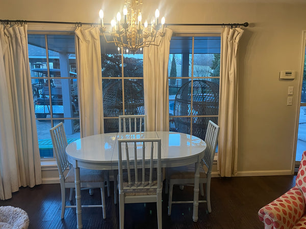 Vintage Broyhill Furniture Faux Bamboo Dining Table Available for Custom Lacquer!! - Hibiscus House