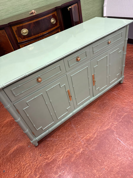 Vintage Thomasville Allegro Bamboo Buffet/Credenza Available for Custom Lacquer! - Hibiscus House