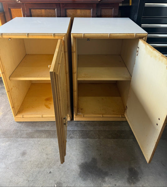 Vintage Dixie Aloha Collection Narrow Cabinet Style Nightstand Pair Available for Custom Lacquer! - Hibiscus House