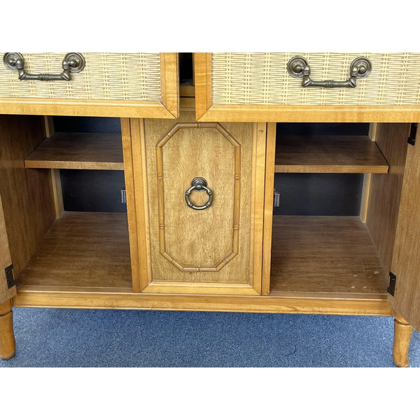 Vintage Broyhill Faux Bamboo Large Server Pair Available for Custom Lacquer!