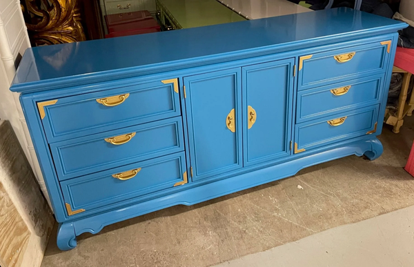 Vintage American of Martinsville Ming Chippendale Credenza Available for Custom Lacquer - Hibiscus House