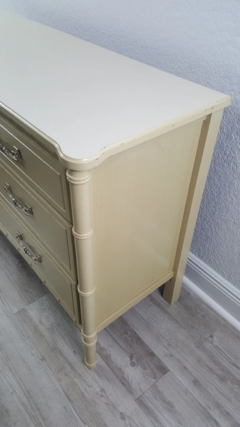 Vintage Classic Six Drawer Faux Bamboo Style Double Dresser Available to Customize!