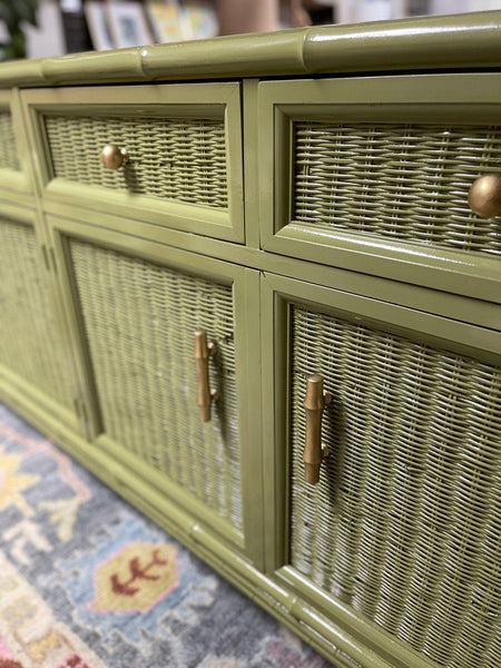 American of Martinsville Buffet Lacquered in Terrapin Green - Hibiscus House