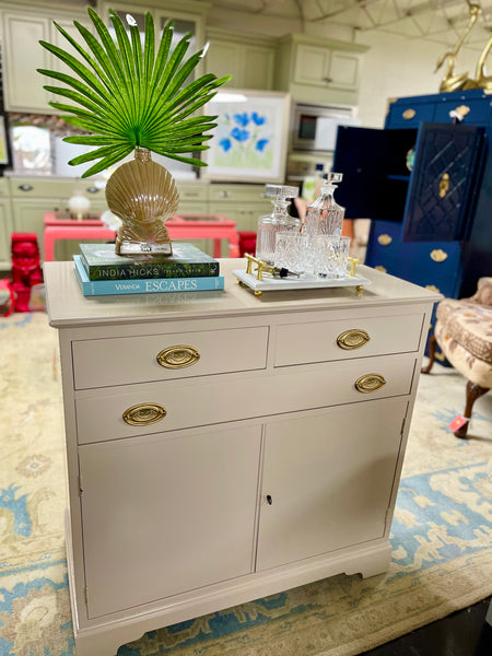 1940's Traditional Style Mahogany Serving Chest Available for Custom Lacquer
