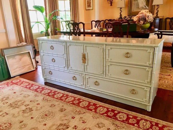 Vintage Drexel Omega Kennsington Collection Credenza Available for Custom Lacquer - Hibiscus House