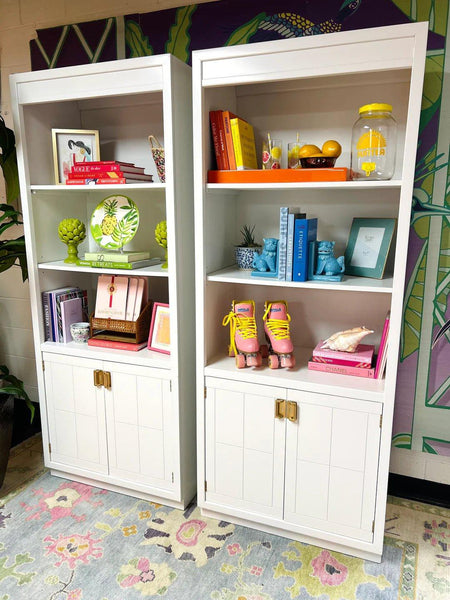 Vintage Century Furniture Chin Hua Chinoiserie Style Bookcase Available for Custom Lacquer - Hibiscus House