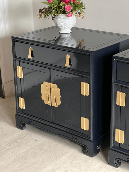 Signed Ray Sabota for Century Furniture Pair of Nightstands End Tables Available for Lacquer! - Hibiscus House
