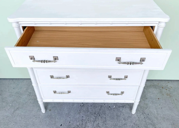 Pair of Vintage Faux Bamboo Bachelors Chests Available for Custom Lacquer!! - Hibiscus House