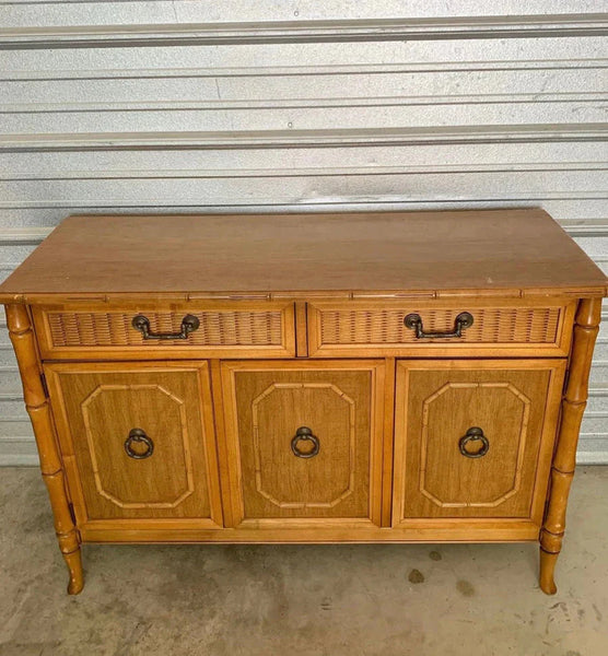 Vintage Broyhill Furniture Faux Bamboo Server Available for Custom Lacquer!
