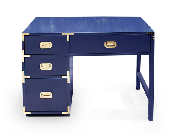 Vintage Dixie Furniture Co Campaign Style Writing Desk Available and Ready for Custom Lacquer