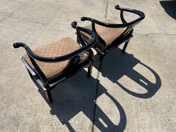 Vintage Century Furniture Ming Style Horseshoe Chair Pair Available for Custom Lacquer!
