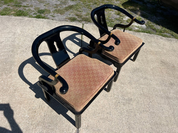 Vintage Century Furniture Ming Style Horseshoe Chair Pair Available for Custom Lacquer!