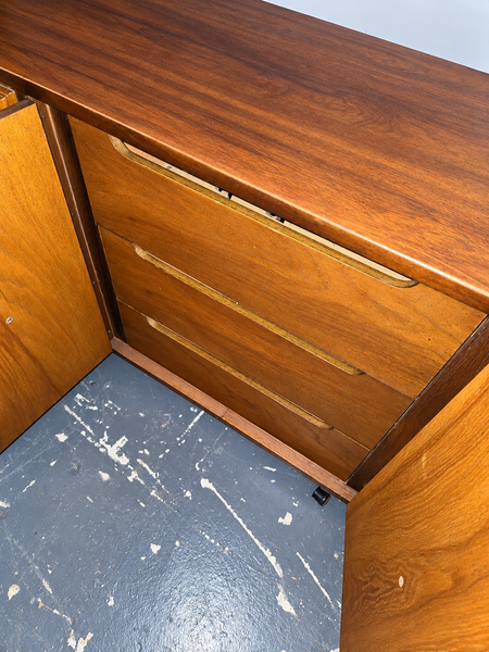 Vintage Faux Bamboo + Greek Key Credenza Dresser Available for Custom Lacquer! - Hibiscus House