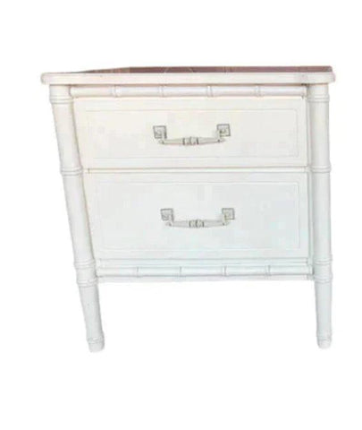 Single Classic Bamboo Nightstand Available for Custom Lacquer - Hibiscus House